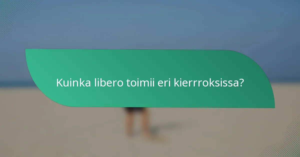 Kuinka libero toimii eri kierrroksissa?