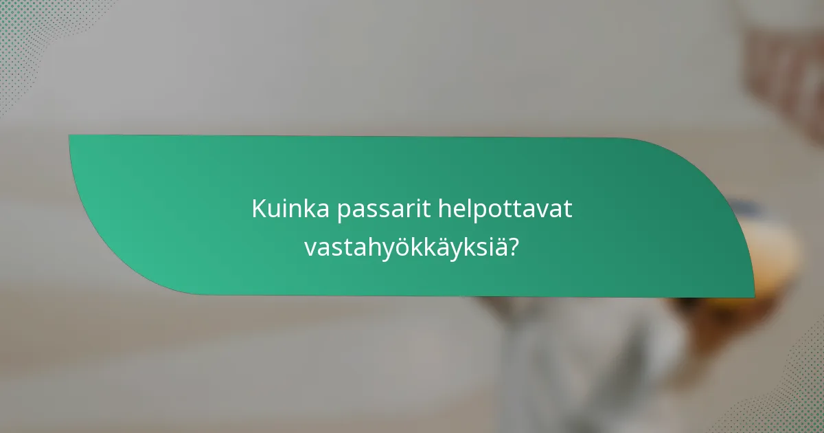Kuinka passarit helpottavat vastahyökkäyksiä?